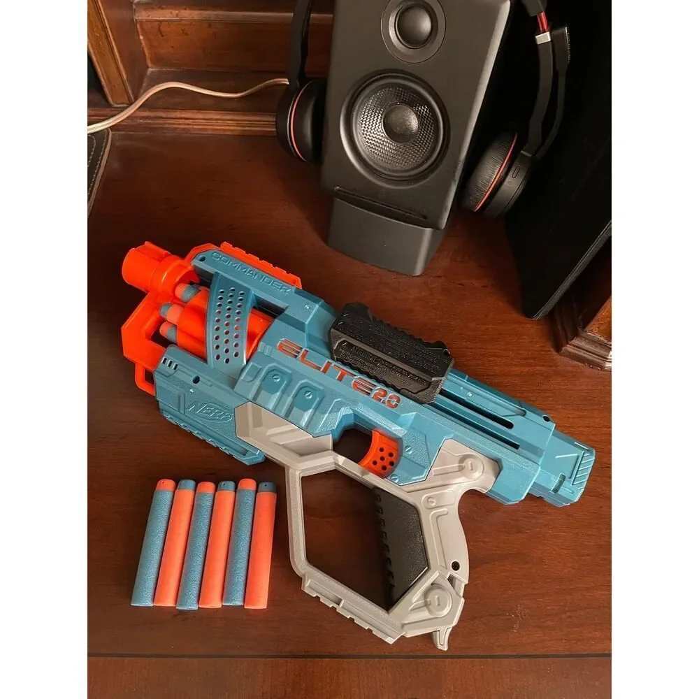 Nerf Elite 2.0 Commander RD-6 Dart Blaster 12 Darts Rotating Drum Outdoor Toys